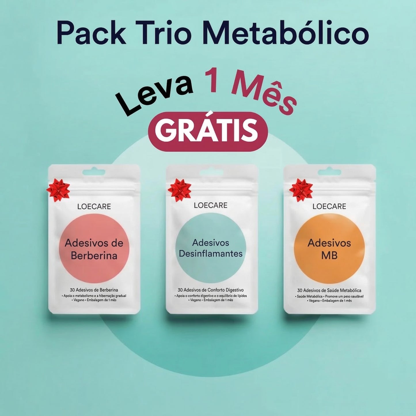 Trio Adesivos Metabólicos - LOECARE™ (90 PARCHES)