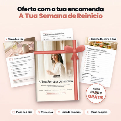 Ebook A Tua Semana de Reinício, com 21 receitas