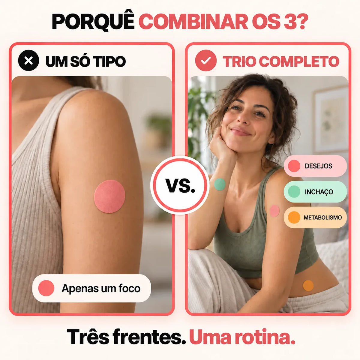 Um só tipo comparado com o Trio completo LOECARE
